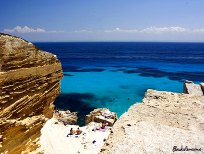 A magnificent sea view from the cliffs at Cala Rossa