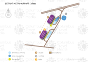 Detroit Metro Airport map