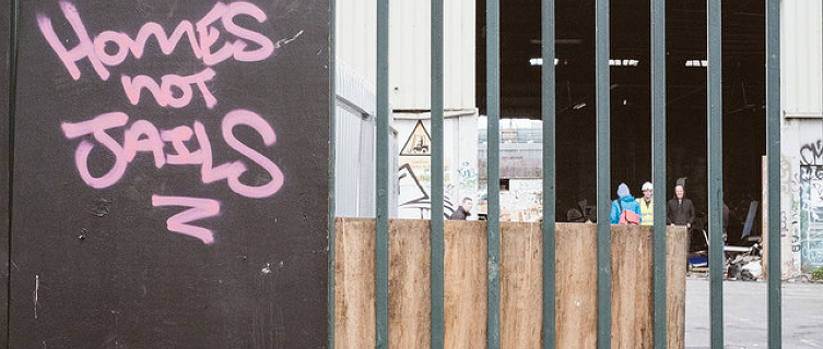 The barred warehouses of Grangegorman squat in Dublin