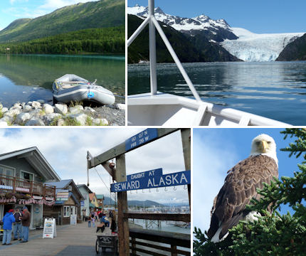 Kenai River rafting, Resurrection Bay and the town of Seward
