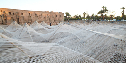Barkow Liebinger Loom installation at Koutoubia Mosque