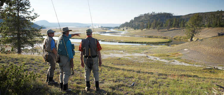 Fishing at Yellowstone, Wyoming