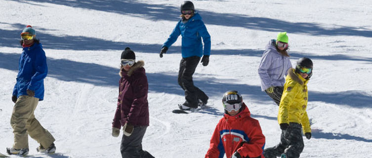 Snowboarding is popular at Heavenly
