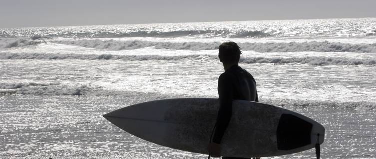 Surfer in California's San Diego