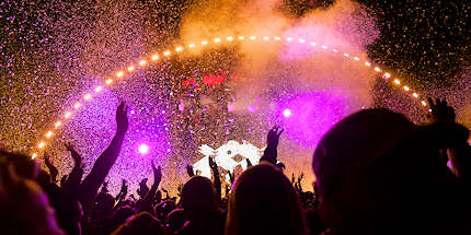 Party at the popular Roskilde Festival